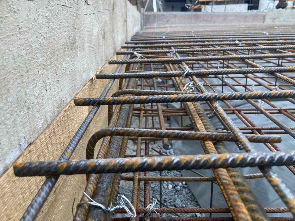 Stahlarmierung im Bau