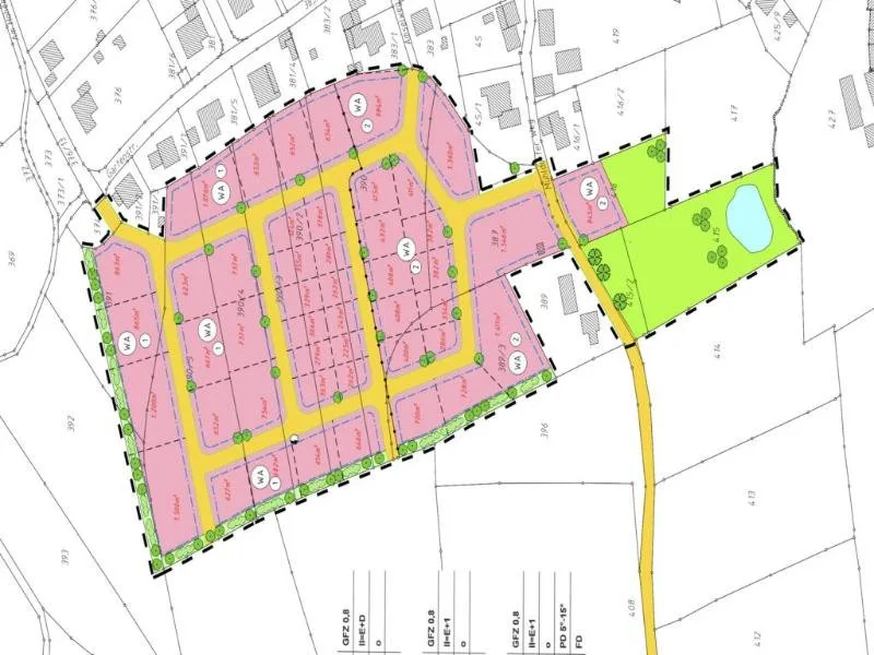Lageplan Neubaugebiet Am Schwagerholz, 95191 Leupoldsgrün