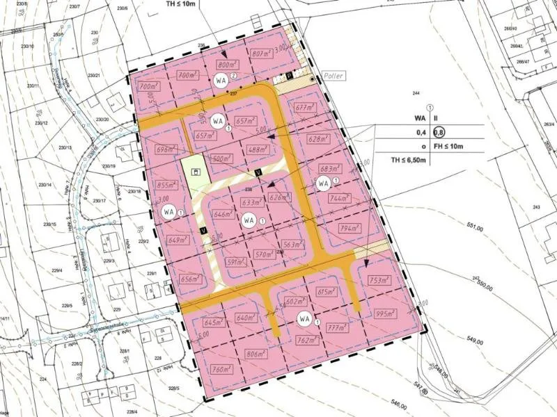 Lageplan Neubaugebiet Waldsteinblick II, 95237 Weißdorf