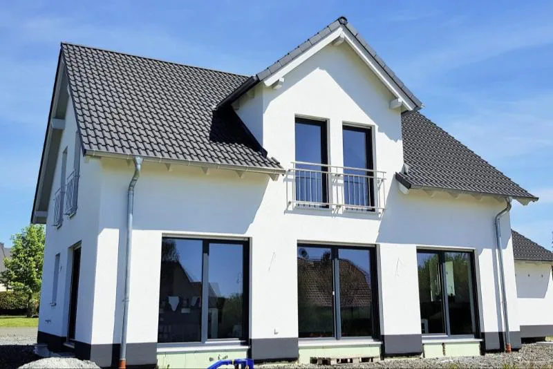 Fertiges Einfamilienhaus vor der Übergabe